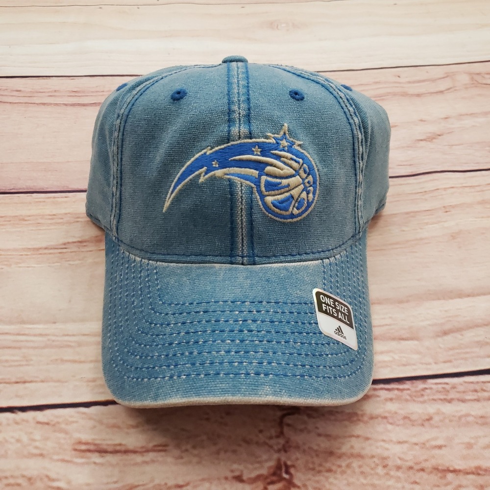 Orlando Magic Hat Cap Strap Back Blue Adjustable Men NBA Basketball Adidas Denim